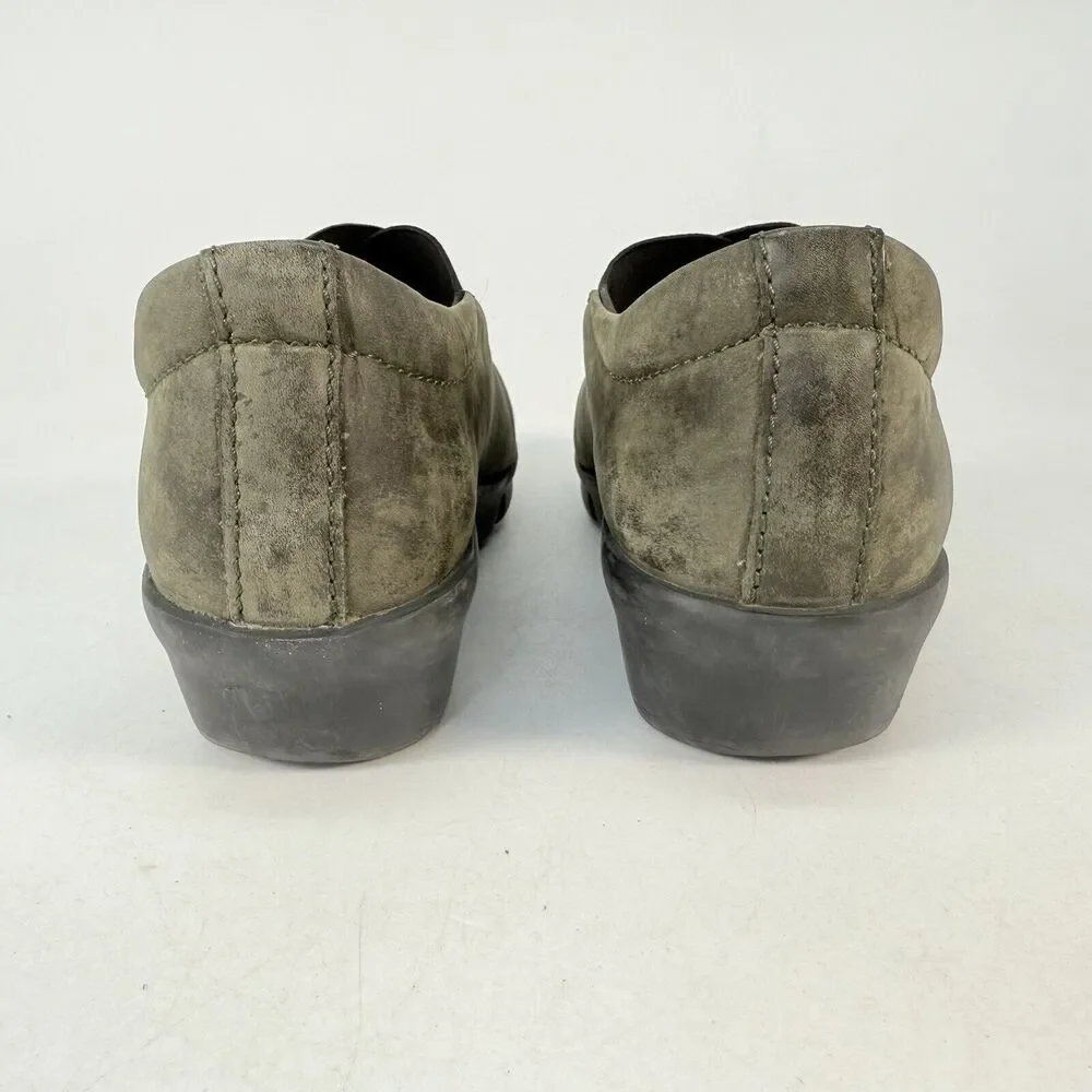 Wolky Womens Shoes Size 7 EU 38 Cursa Comfort Walking Mary Janes Green Leather